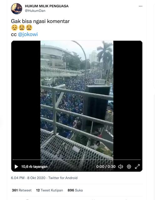[Cek Fakta] Video Viral Demo Mahasiswa BEM Seluruh Indonesia Geruduk Gedung DPR 11 April 2022 Hoaks