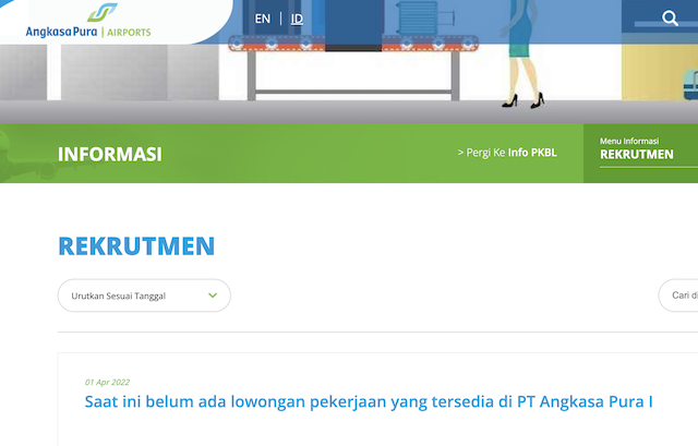 [Cek Fakta] Lowongan Kerja PT Angkasa Pura I dengan Batas Lamaran 25 April 2022? Ini Faktanya