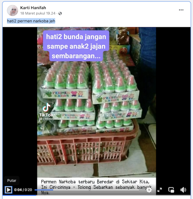 [Cek Fakta] Beredar Video Jenis Permen-Permen Mengandung Narkoba? Begini Faktanya