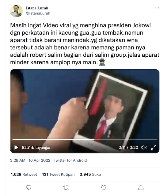 [Cek Fakta] Seorang Anak Hina Presiden Jokowi dengan Sebutan Kacung tidak Diproses Hukum? Ini Faktanya