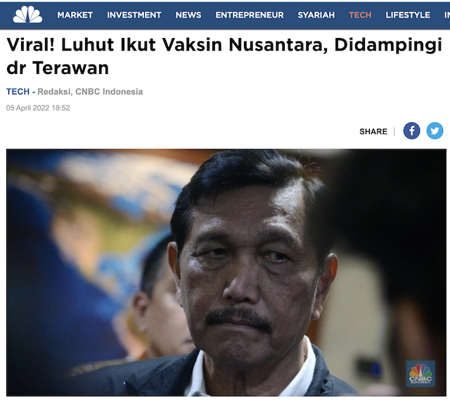 [Cek Fakta] Luhut Sebut Warga Jawa Barat Pasti Mendukung Jokowi Tiga Periode? Cek Faktanya