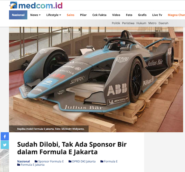 [Cek Fakta] MUI Izinkan Merek Bir Jadi Sponsor Formula E? Cek Dulu Faktanya