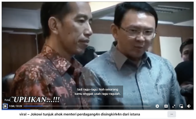 [Cek Fakta] Jokowi Tunjuk Ahok sebagai Menteri Perdagangan? Begini Faktanya