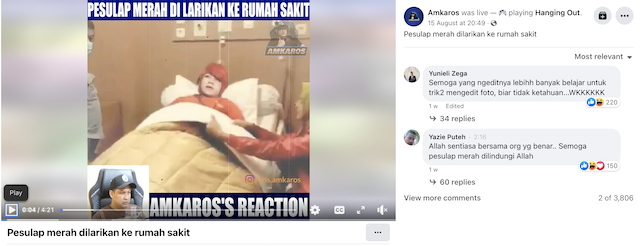 [Cek Fakta] Pesulap Merah Dilarikan ke Rumah Sakit? Begini Faktanya