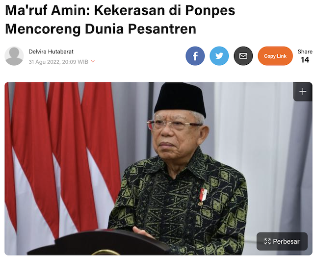 [Cek Fakta] Ma'ruf Amin Minta Rakyat Sisihkan Harta untuk Bantu Kas Negara? Begini Faktanya
