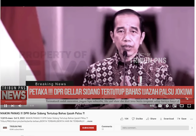 [Cek Fakta] DPR Gelar Sidang Tertutup Bahas Ijazah Palsu Jokowi? Cek Dulu Faktanya