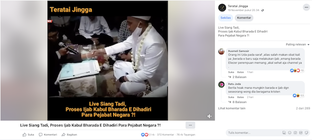 [Cek Fakta] Beredar Video Bharada E tengah Melakukan Ijab Kabul Pernikahan? Begini Faktanya