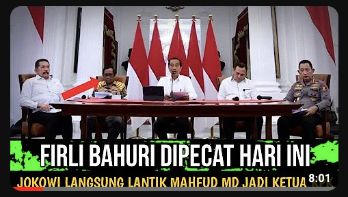 [Cek Fakta] Jokowi Tunjuk Mahfud MD Jadi Ketua KPK Gantikan Firli Bahuri? Cek Faktanya