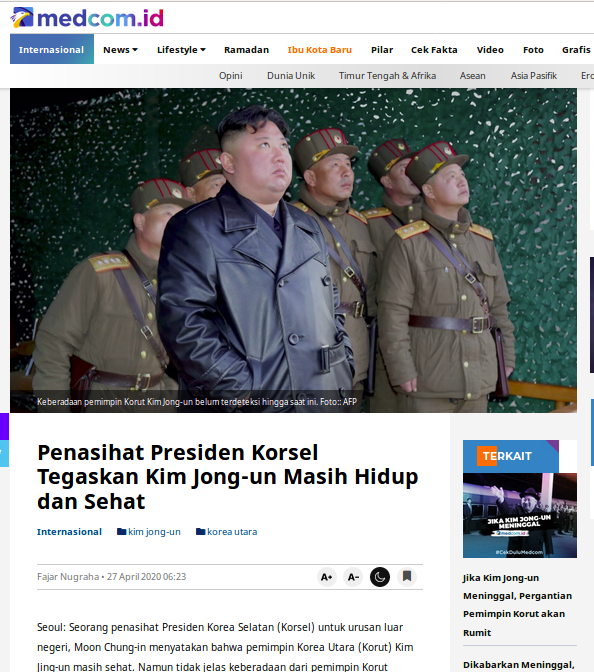 [Cek Fakta] Foto Jenazah Kim Jong Un Beredar, Ini Faktanya