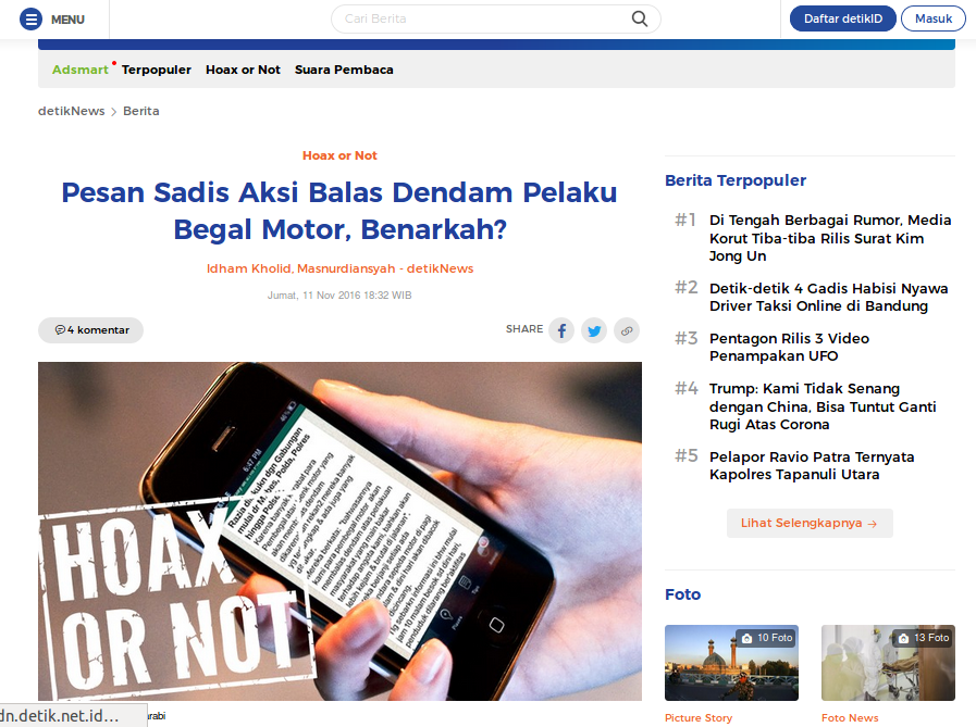 [Cek Fakta] Pesan Berantai Aksi Balas Dendam Pelaku Begal dan Geng Motor Viral, Ini Faktanya