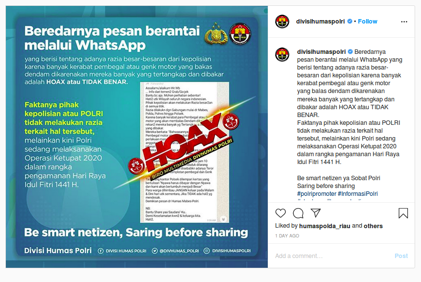 [Cek Fakta] Pesan Berantai Aksi Balas Dendam Pelaku Begal dan Geng Motor Viral, Ini Faktanya