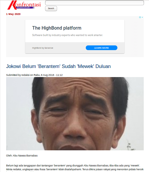 [Cek Fakta] Viral Foto Nasi Kodok Bergambar Presiden Jokowi Hoaks, Ini Faktanya