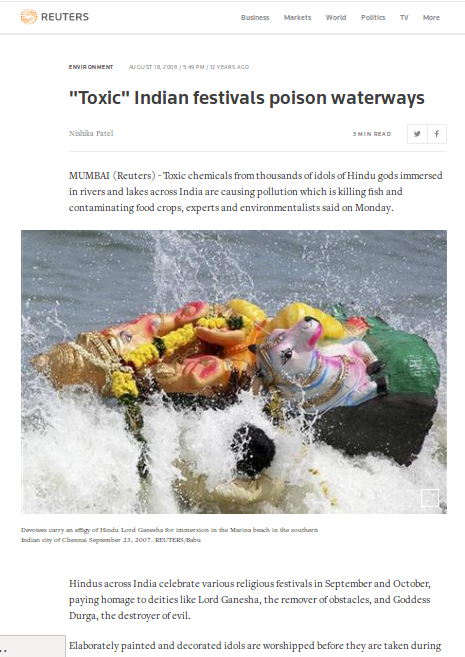 [Cek Fakta] Video Warga Hindu India Membuang Patung Dewa ke Sungai karena Korona? Ini Faktanya