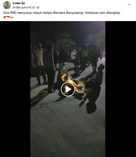 [Cek Fakta] Video TKA Tiongkok Tertangkap Masuk Bandara Banyuwangi? Ini Faktanya