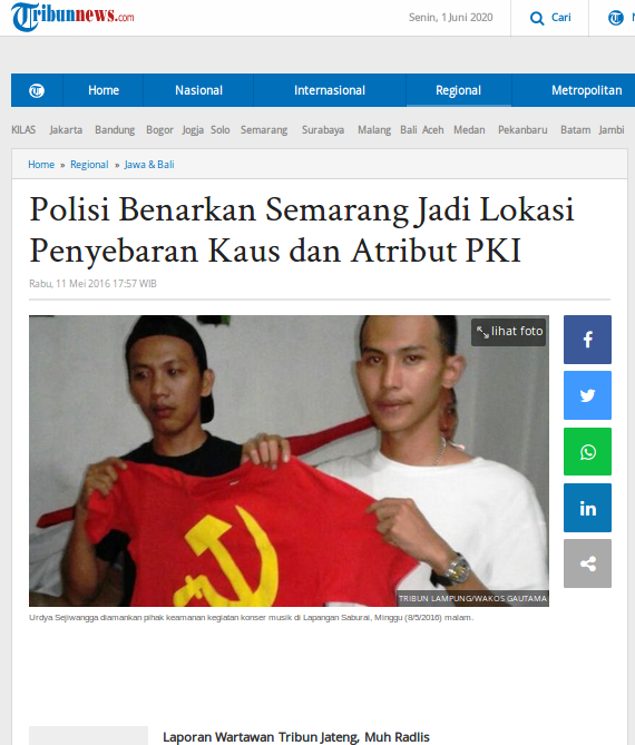 [Cek Fakta] Foto FPI Berupaya Menyebarkan Kaus dan Atribut PKI Hoaks, Ini Faktanya
