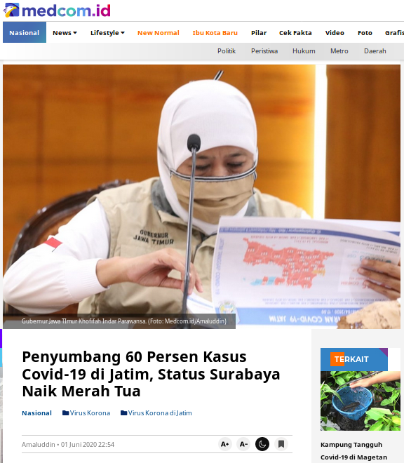 [Cek Fakta] Surabaya Masuk Zona Hitam? Cek Faktanya