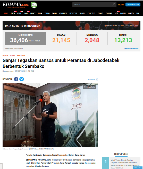 [Cek Fakta] Benarkah Ganjar Pranowo Ingkar Janji Berikan Bansos untuk Perantau Jateng di Jakarta? Ini Faktanya