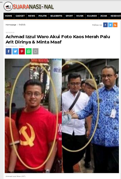 [Cek Fakta] Timses Anies Baswedan Anggota PKI? Cek Faktanya