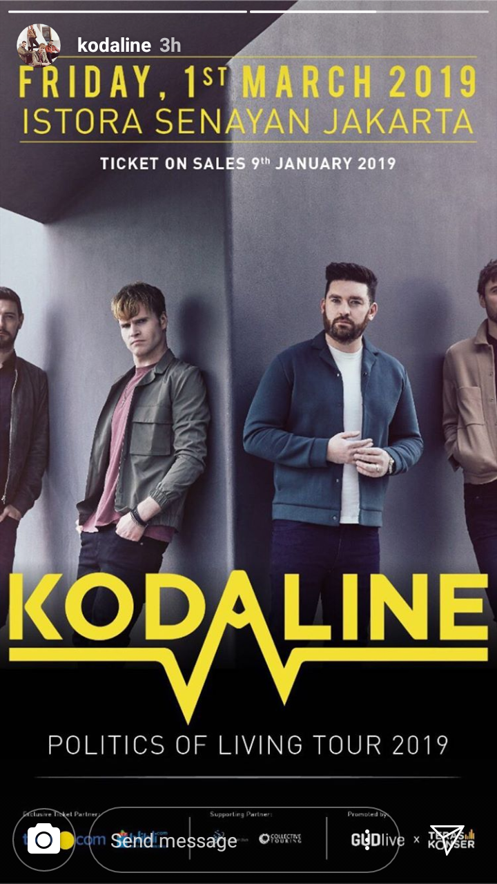 Kodaline Gelar Konser di Indonesia Maret 2019