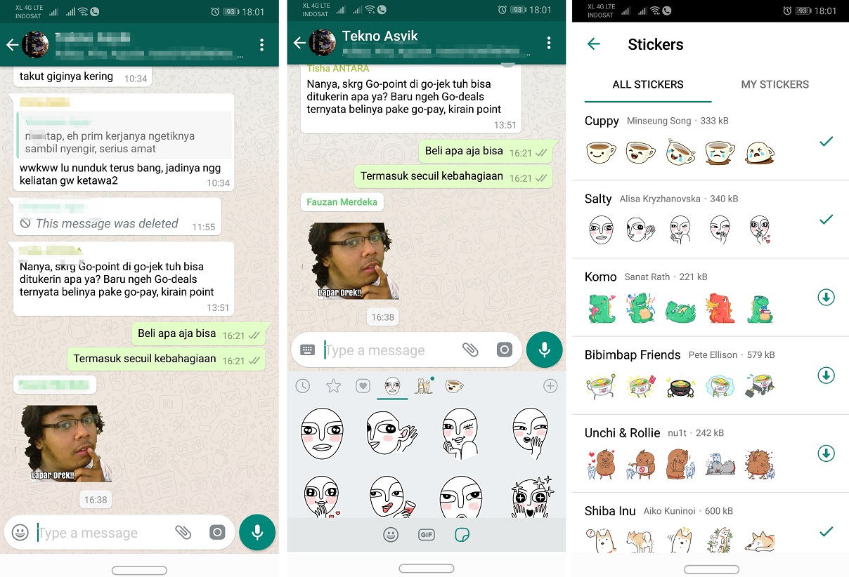 WhatsApp Juga Sediakan Sticker, Begini Cara Pakainya