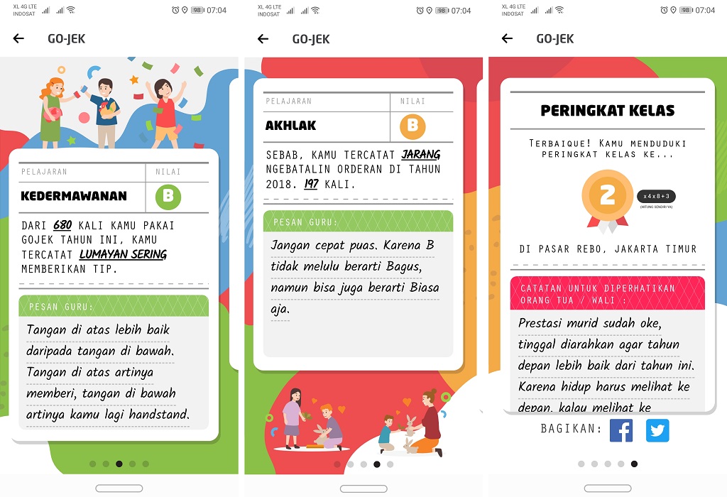 Begini Cara Lihat Rapor Go Jek Anda Sepanjang 2018