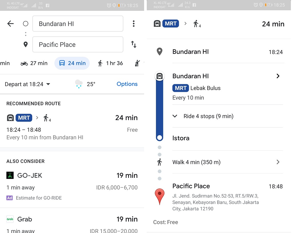 Begini Cara Ketahui Jadwal MRT Jakarta di Google Maps