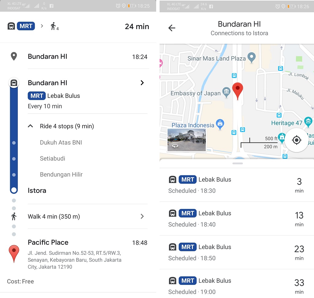 Begini Cara Ketahui Jadwal MRT Jakarta di Google Maps