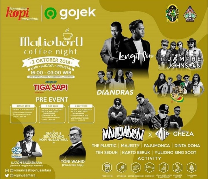 Katon Bagaskara Bakal Meriahkan Malioboro Coffee Night 2019