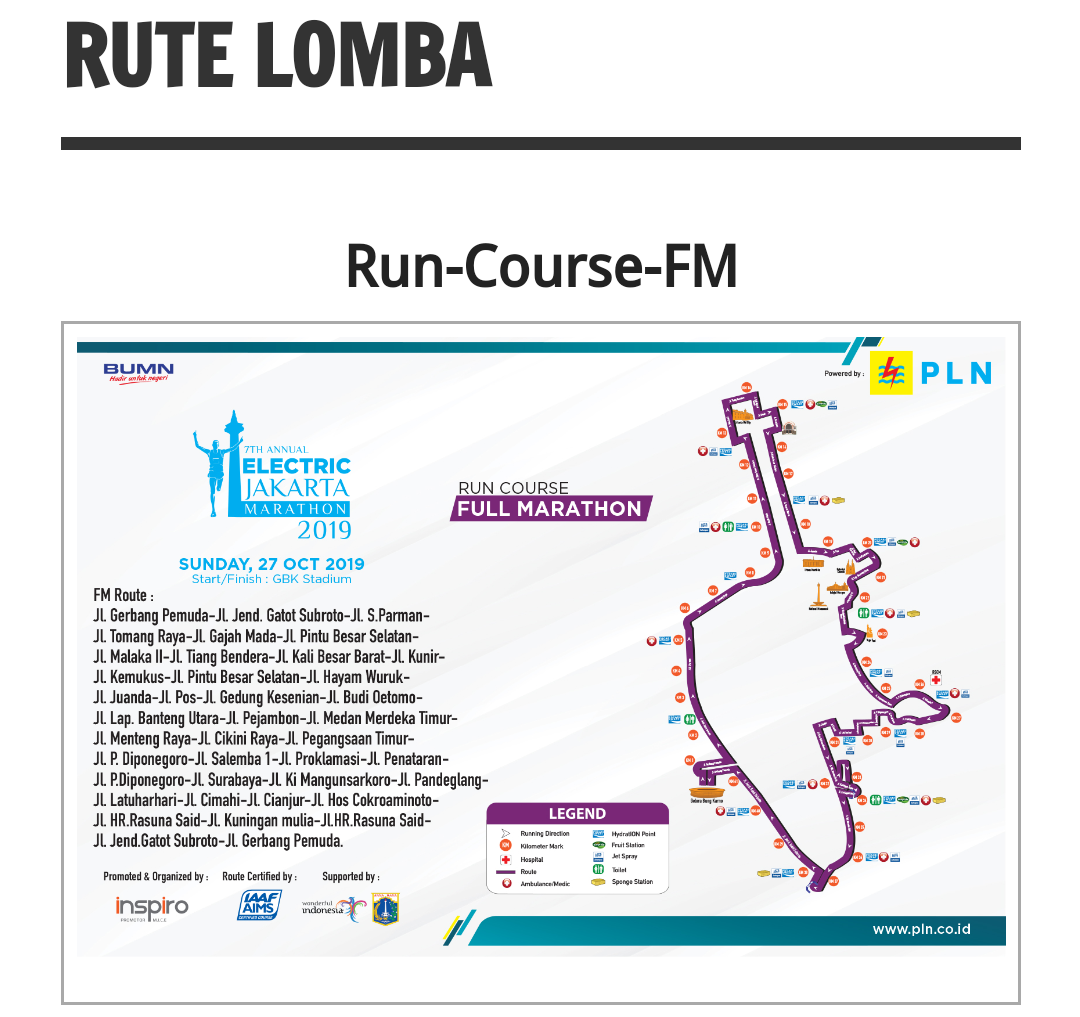 Ribuan Pelari Mancanegara Ramaikan Electric Jakarta Marathon 2019