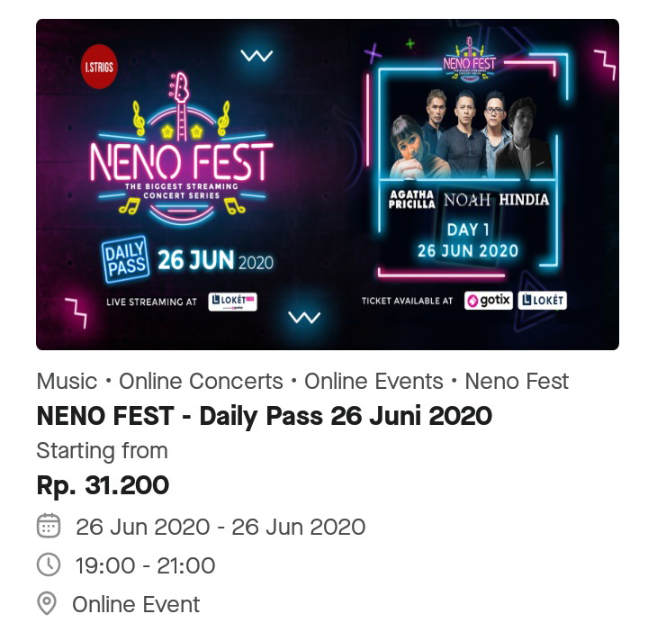 Tulus, Rossa, dan Hindia Bakal Ramaikan Konser Virtual Neno Fest 2020