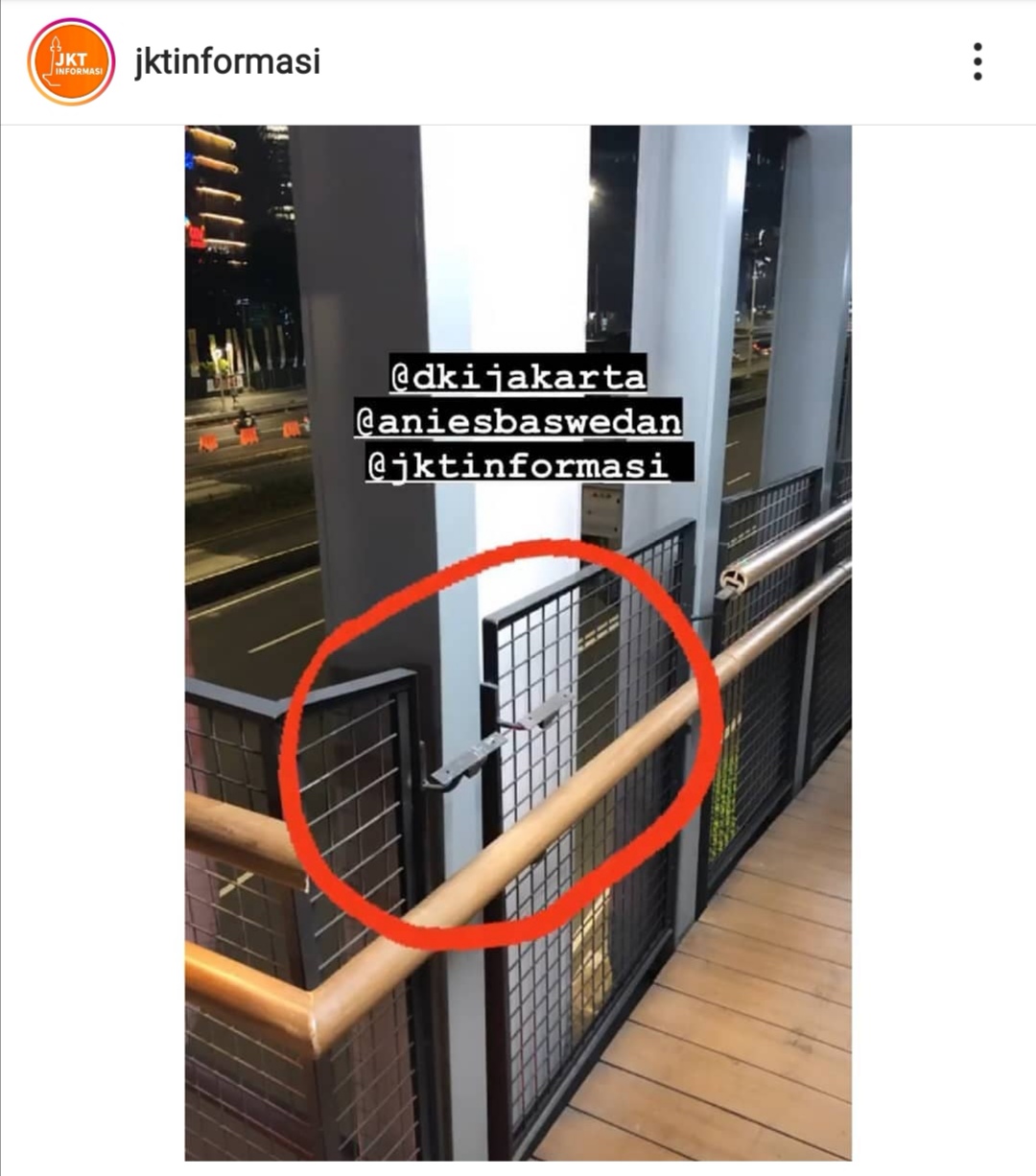 JPO Gelora Bung Karno Jadi Sasaran Vandalisme