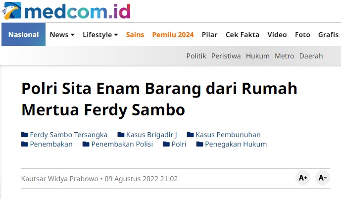 [Cek Fakta] Benarkah Ada Temuan Bungker dan Rp900 Miliar di Rumah Ferdy Sambo Kawasan Bangka? Ini Faktanya
