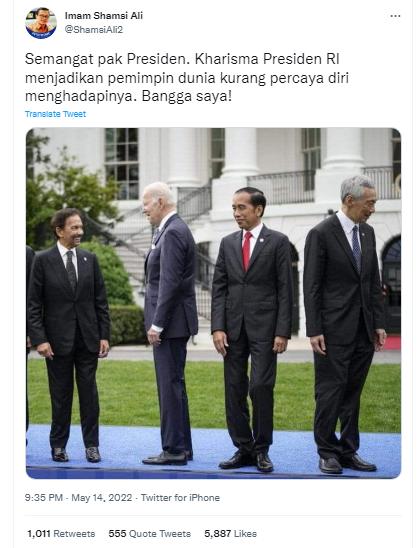 [Cek Fakta] Foto Pemimpin Dunia Kurang Percaya Diri Hadapi Karisma Jokowi? Ini Faktanya