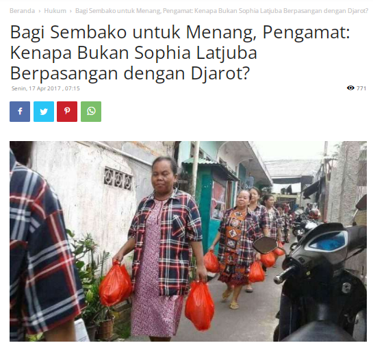 [Cek Fakta] Foto Pendukung Anies Baswedan Curi Start Kampanye Bagi-Bagi Kebutuhan Pokok? Ini Faktanya