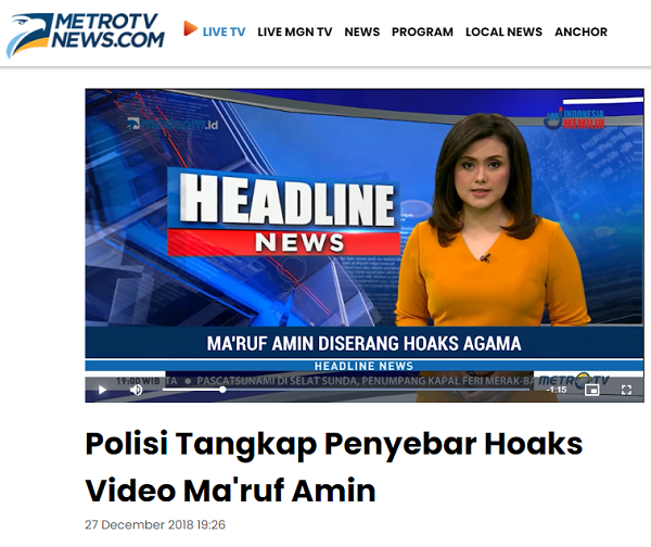 [Cek Fakta] Video Wapres Ma'ruf Amin Berbaju Sinterklas Ucapkan Selamat Natal? Ini Faktanya