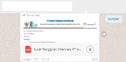 [Cek Fakta] Beredar Surat Panggilan Interview PT Antam? Ini Faktanya