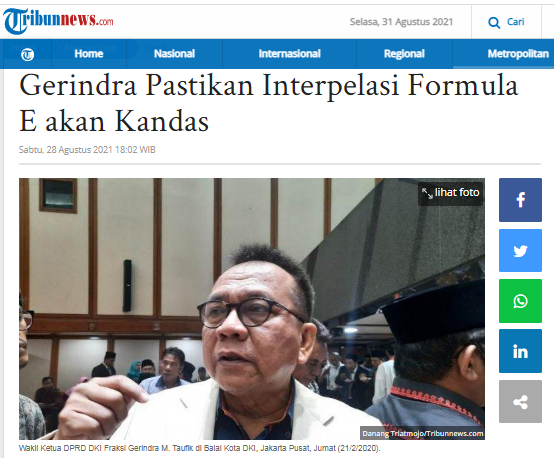 [Cek Fakta] Foto Penyelenggaraan Formula E sudah Dimulai? Ini Faktanya