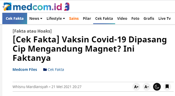 [Cek Fakta] Vaksin Covid-19 Penjara Berjalan? Ini Faktanya