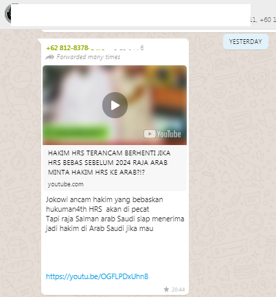 [Cek Fakta] Jokowi Ancam Pecat Hakim Kasus Rizieq, Raja Salman Siap Tampung di Arab Saudi? Ini Faktanya