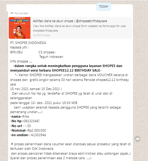 [Cek Fakta] Beredar Link Undian Shopee Berhadiah Voucher Belanja Rp2 Juta? Ini Faktanya