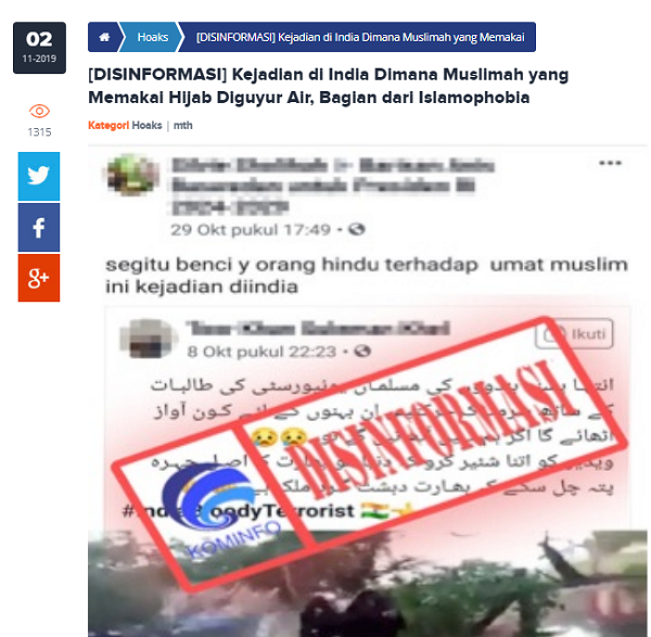 [Cek Fakta] Video Wanita Berhijab Diguyur Air karena Kebencian Orang di India? Ini Faktanya