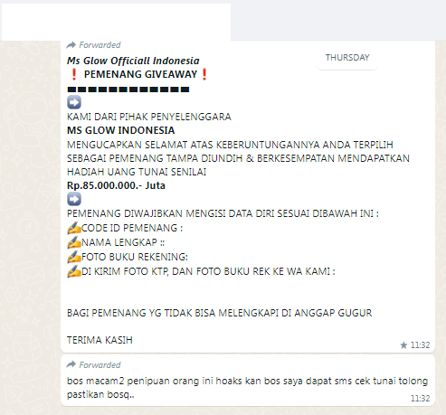 [Cek Fakta] MS Glow Gelar <i>Give Away</i> Berhadiah Rp85 Juta? Ini Faktanya