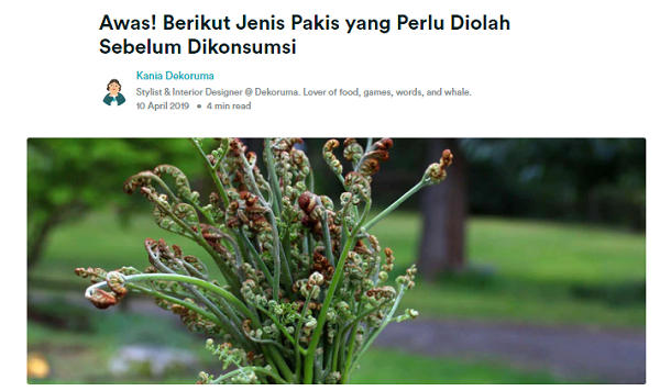 [Cek Fakta] Sayur Pakis Berbahaya Sebabkan Kanker? Ini Faktanya