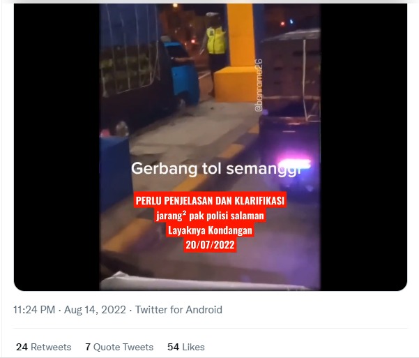 [Cek Fakta] Benarkah Oknum Polisi Lakukan Pungli di Gerbang Tol Semanggi? Simak Faktanya