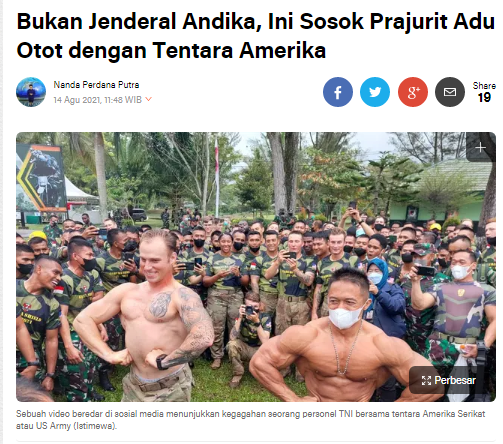 [Cek Fakta] Benarkah Ini Video KSAD Adu Otot dengan Tentara Amerika? Simak Faktanya