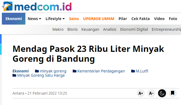 [Cek Fakta] Akhir Bulan Ini akan Ada Bantuan Minyak Goreng Gratis di Seluruh Kelurahan dan Desa? Simak Faktanya