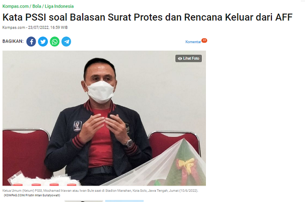 [Cek Fakta] Benarkah PSSI Resmi Keluar dari AFF? Ini Faktanya
