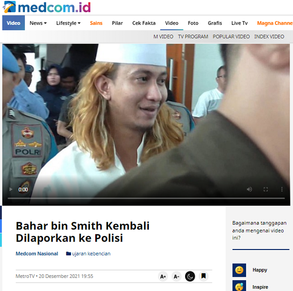 [Cek Fakta] Video Detik-Detik Habib Bahar bin Smith Dijemput Polisi lagi? Ini Faktanya