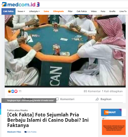 [Cek Fakta] Beredar Video Sekelompok Orang Beserban dan Wanita Bercadar Main Judi? Ini Faktanya