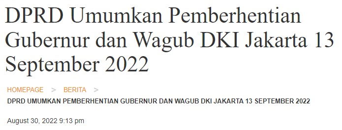 [Cek Fakta] Anies Baswedan Lengser 13 September? Ini Faktanya